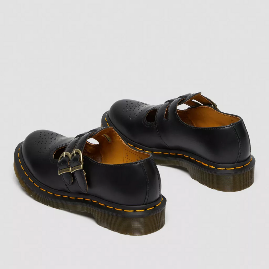 Double Buckle Leather Mary Jane Flats Women - Edgy Casual