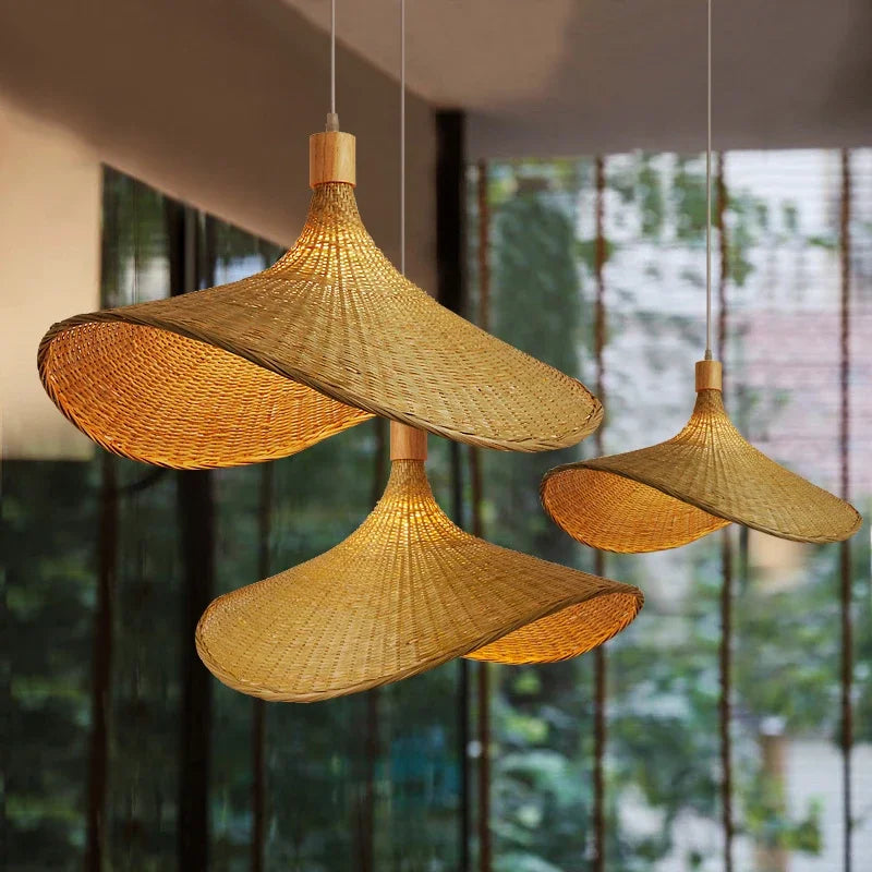 Bamboo Haven - Bamboo Wicker Pendant Lamp