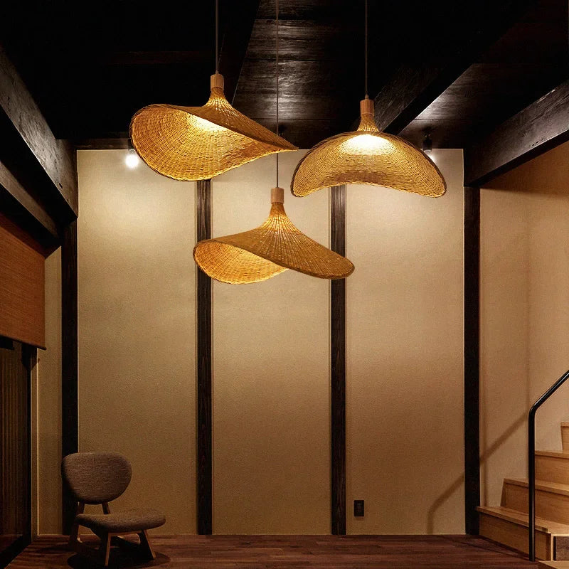 Bamboo Haven - Bamboo Wicker Pendant Lamp