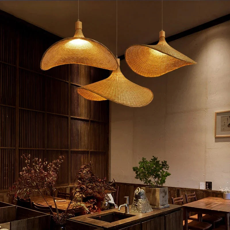 Bamboo Haven - Bamboo Wicker Pendant Lamp