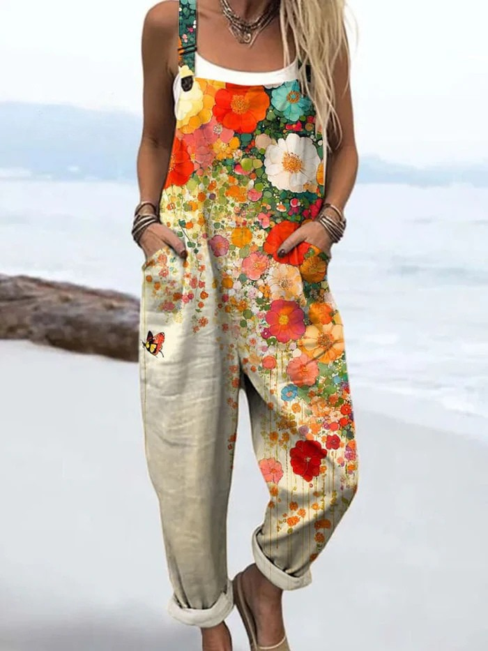 Taylor-Vintage Floral Jumpsuit Women