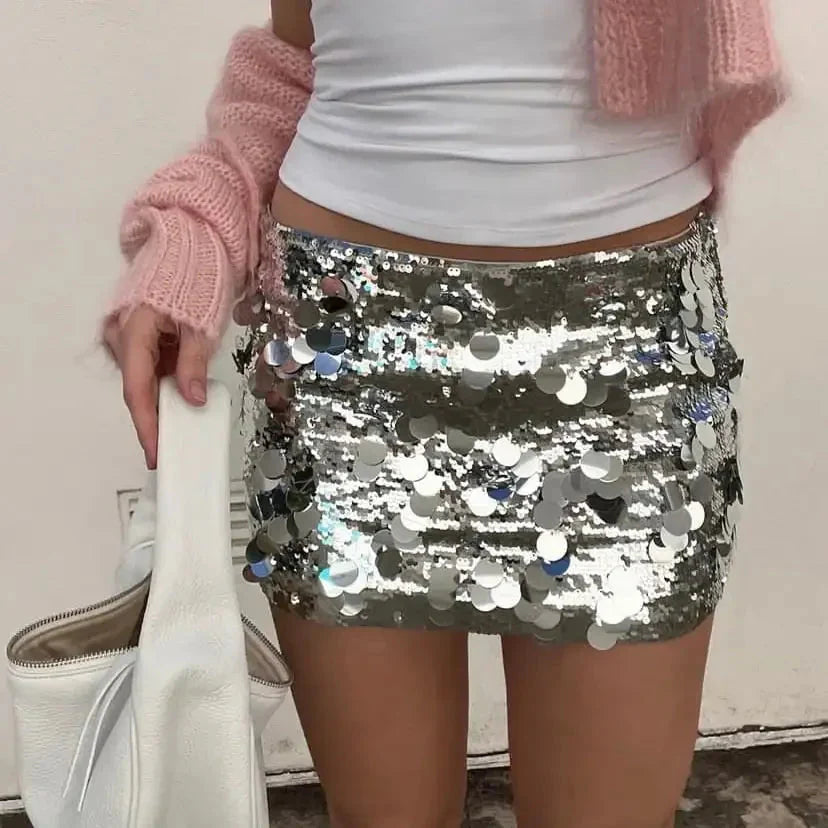 Glitter Bodycon Pencil Party Skirt