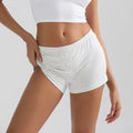 Solid Elastic Waist Slim Short
