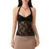 Lace Halter Tie-Up Crop Top