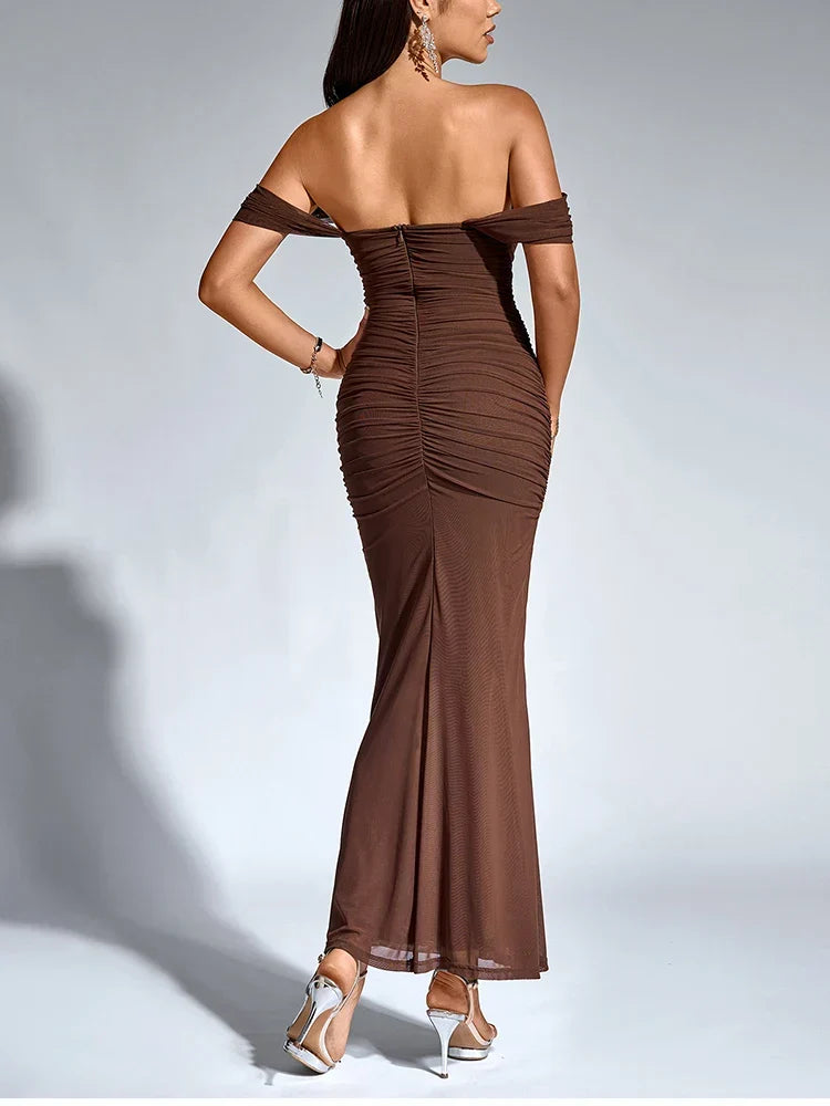 Cowl Neck Corset Mermaid Homecoming Dress