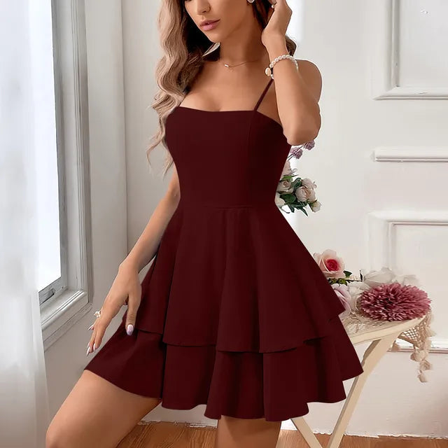 Spaghetti-Strap A-Line Homecoming Mini Dress