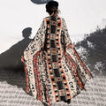 Bohemian Kimono Rayon Print Swimsuit Cover Up Relaxed Summer Dress