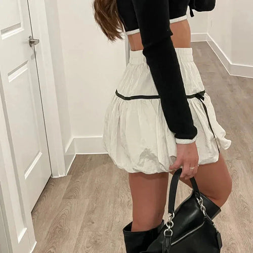 Bubble High Waist Balloon Skirt
