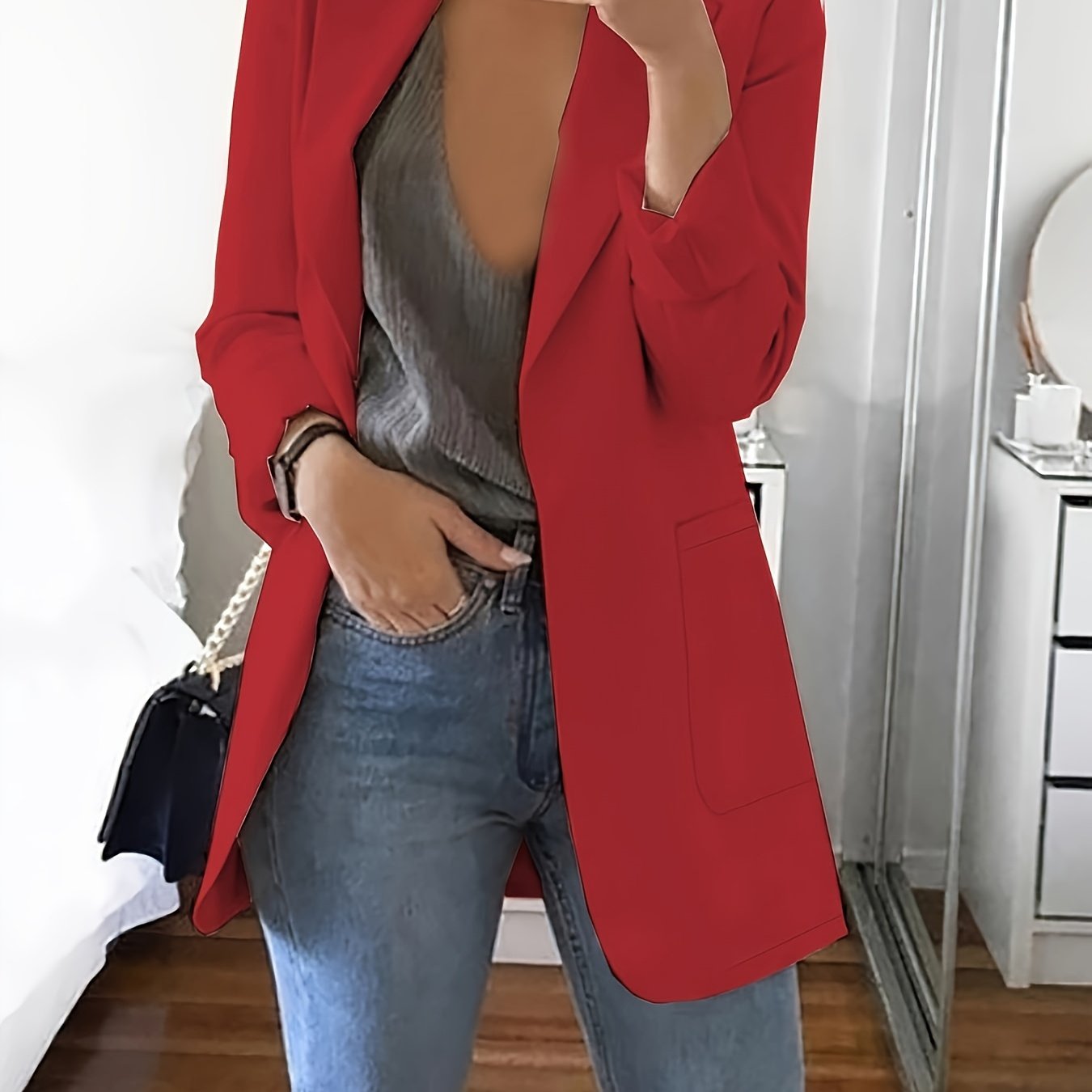 Elegant Tailored Longline Blazer for Business