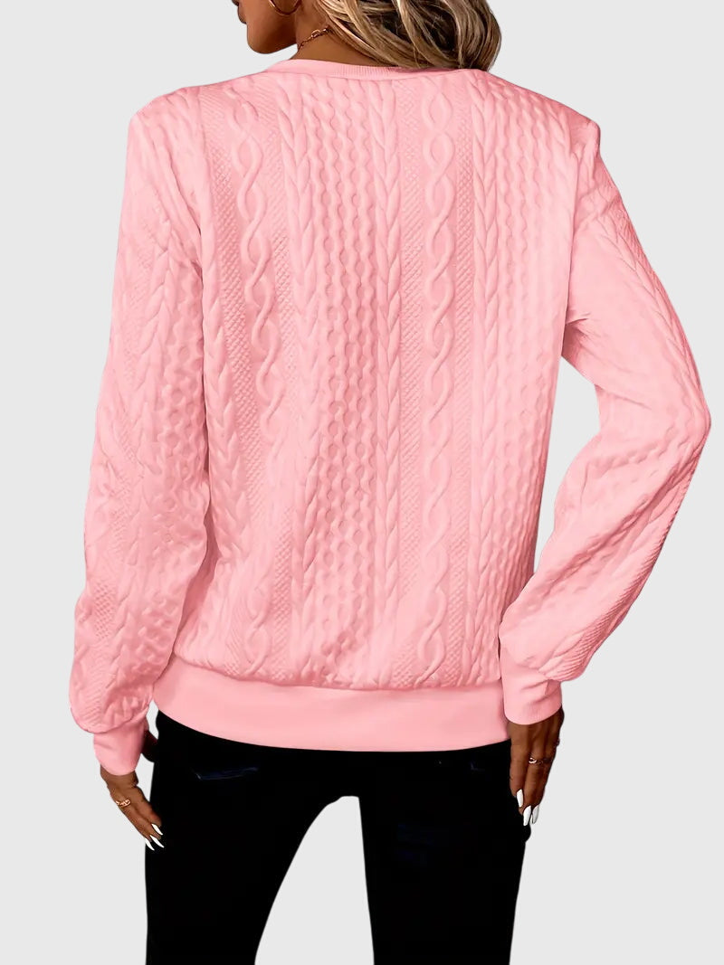 Nora | Women's Cable Knit Quarter-Zip Sweater