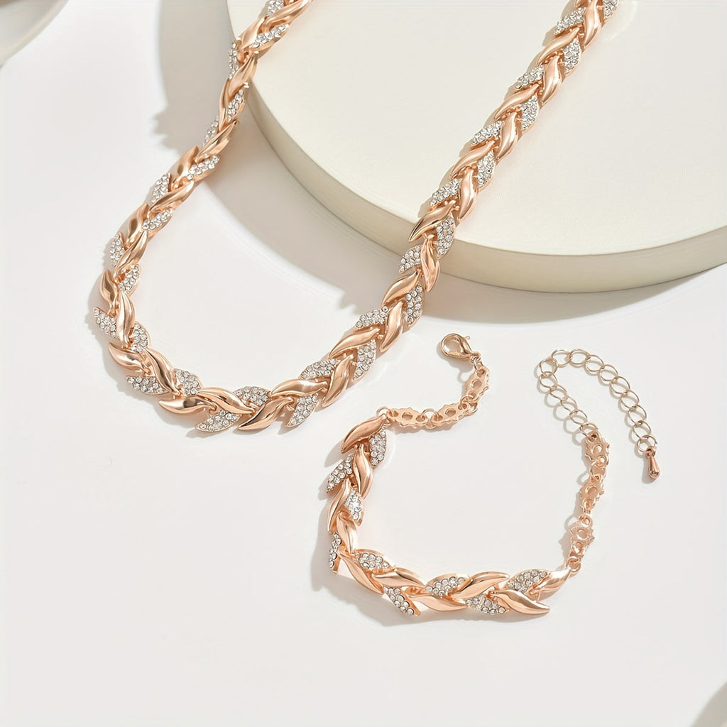 Sheila - Elegant Glass Rhinestone Fish Tail Set