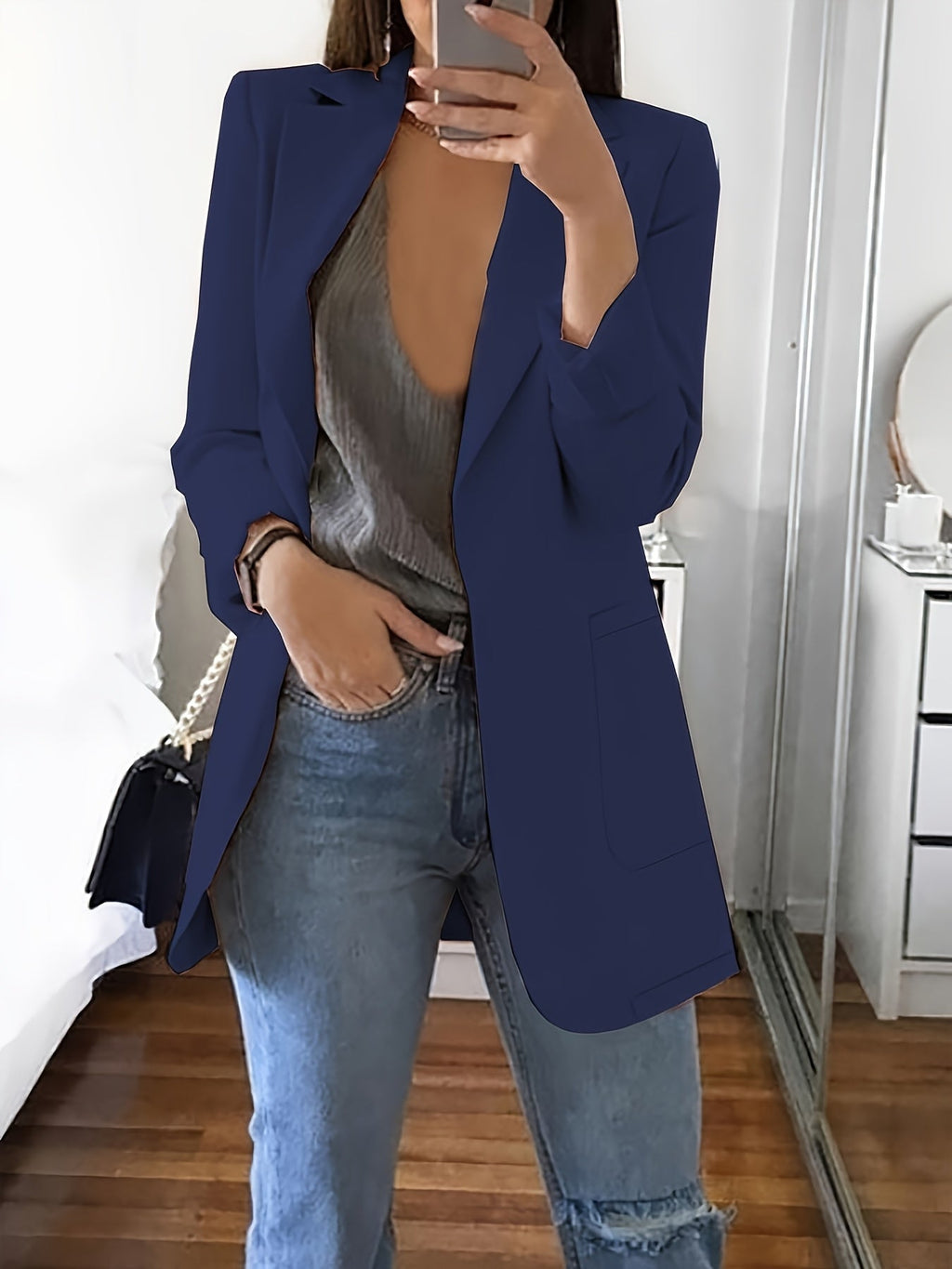 Elegant Tailored Longline Blazer for Business