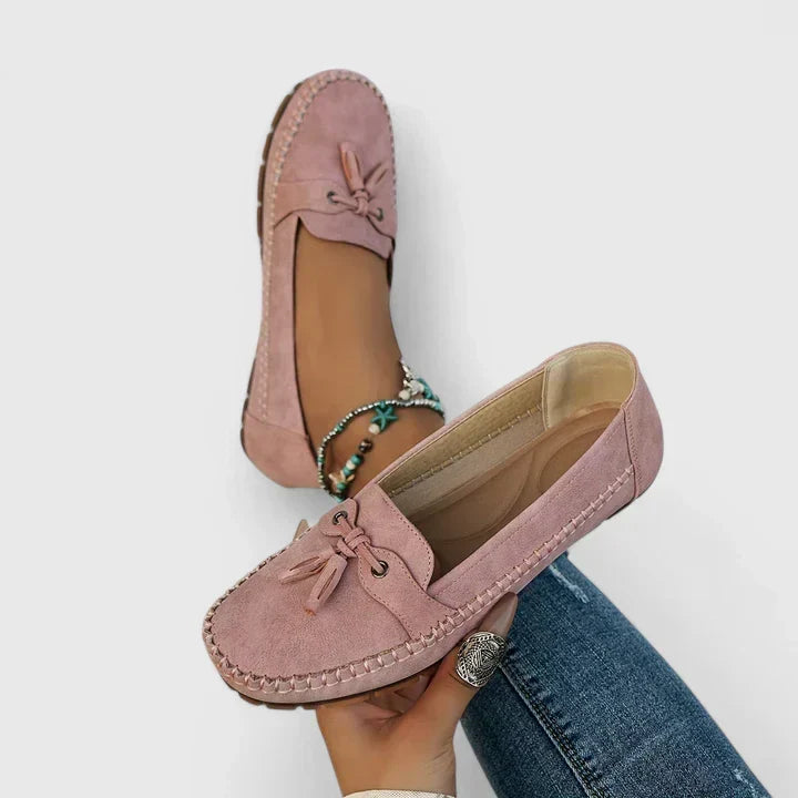 Tassel Knot Suede Moccasin Slip On Casual Loafer