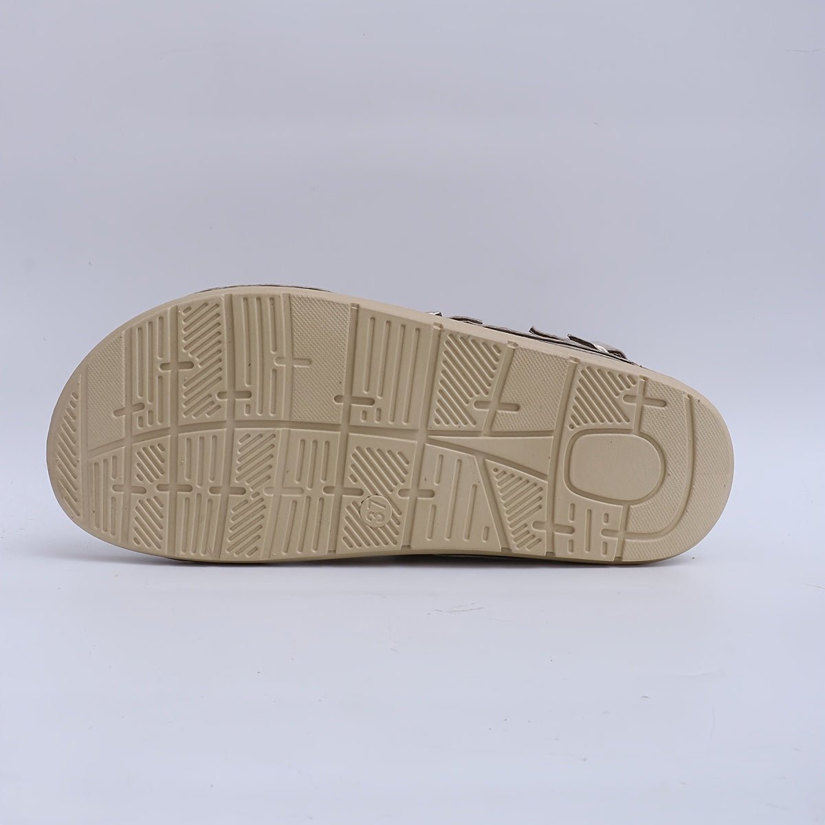 Crossover Strap Double Buckle Open Toe Flat Sandal
