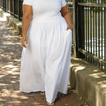 Plus Size Short Sleeve Flowy Maxi Dress