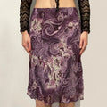 HEYounGIRL Vintage Mesh Purple Skirt Low Waist Aesthetic Outfits