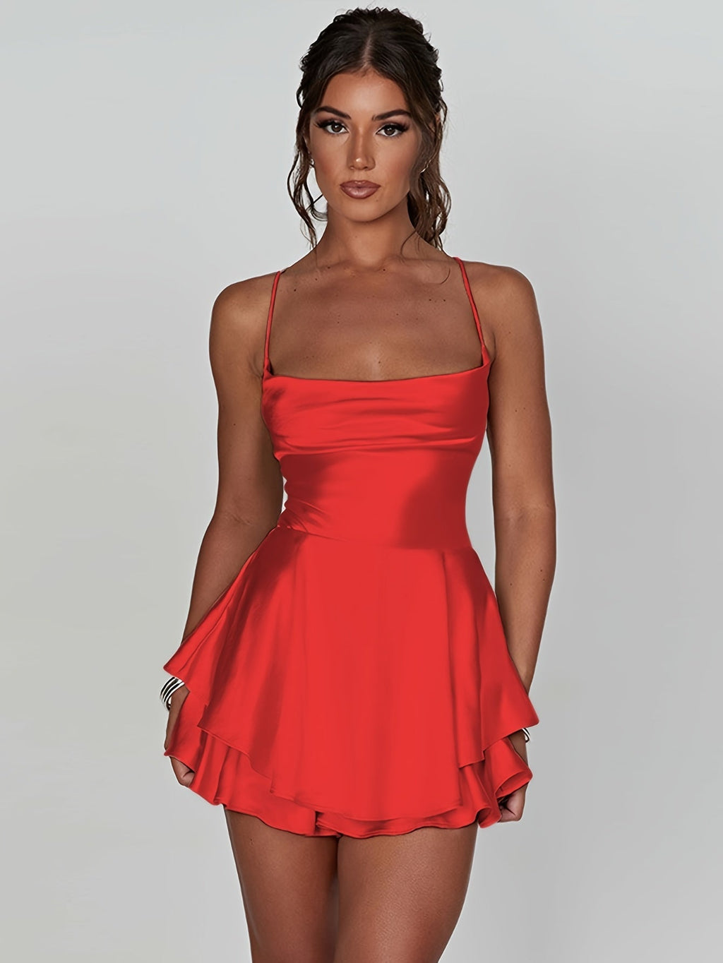 Ruched Fit and Flare Homecoming Dress