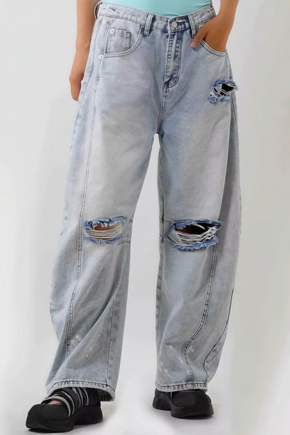 Vintage Distressed Heavy Loose Jeans