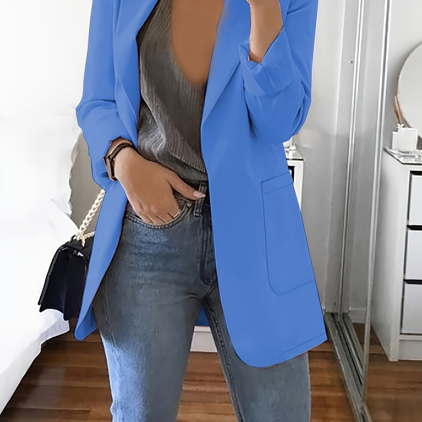 Elegant Tailored Longline Blazer for Business