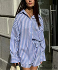 Woman wearing One-Button Shorts Work Set from Hicosy