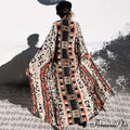 Bohemian Kimono Rayon Print Swimsuit Cover Up Relaxed Summer Dress