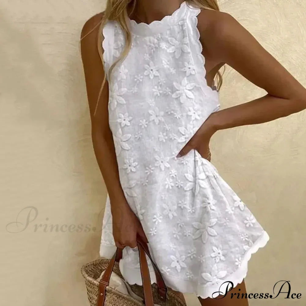 Botanical Off-The-Shoulder Stitching Relaxed Hem Botanical Dress