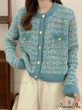 Button-Up Baggy Knit Korean Style Fall Winter Cardigan