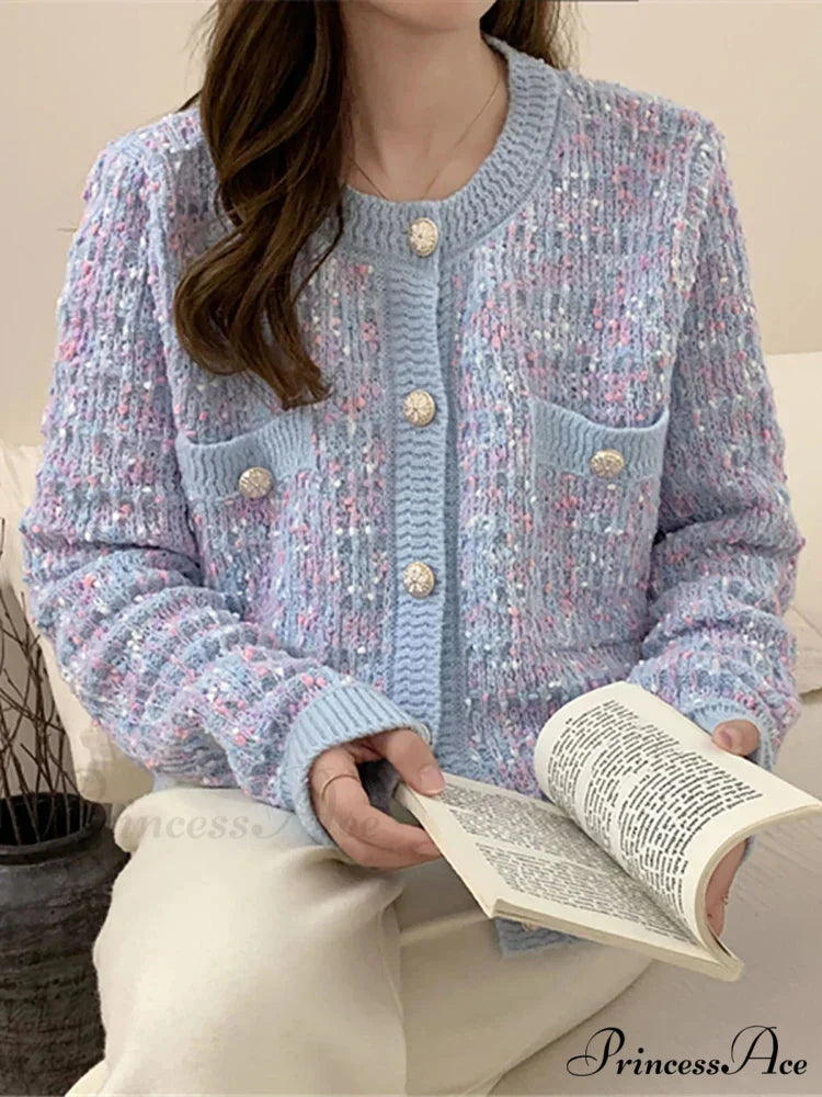 Button-Up Baggy Knit Korean Style Fall Winter Cardigan