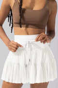 Mesh High Waist Lace Pleated Mini Skirt