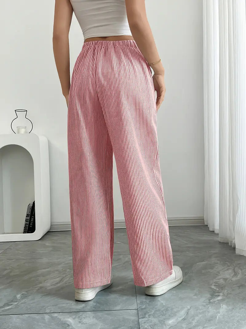 Nina - Elegant Striped Pant With Pockets