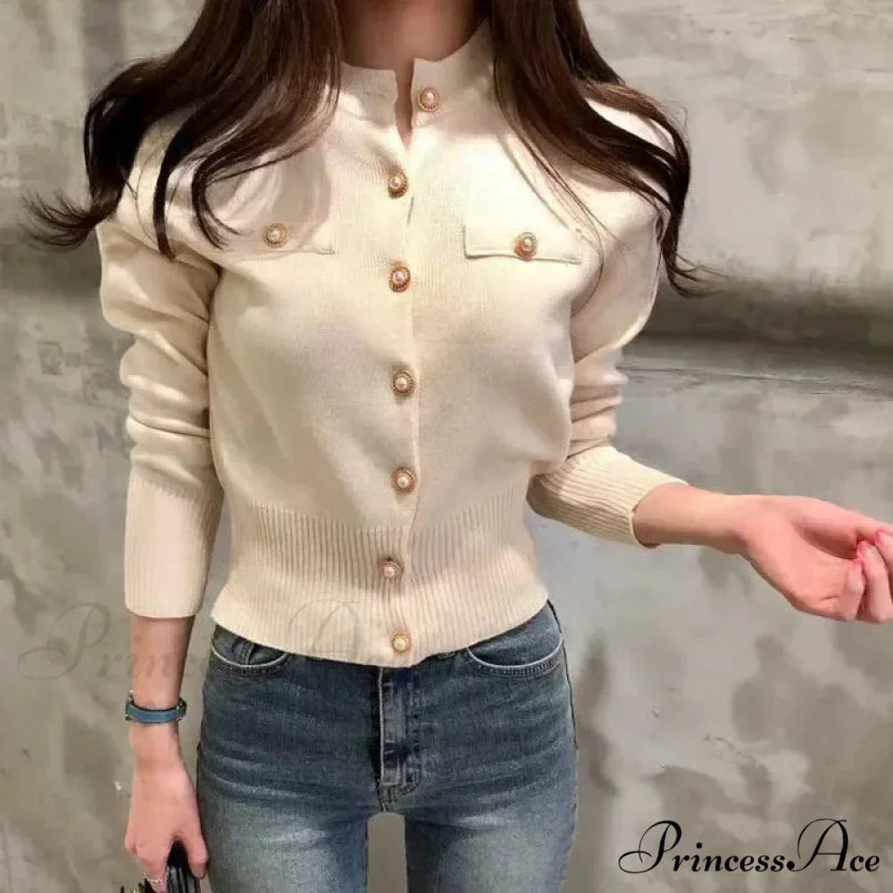 Chic Brief Retro Knitted Informal Cardigan