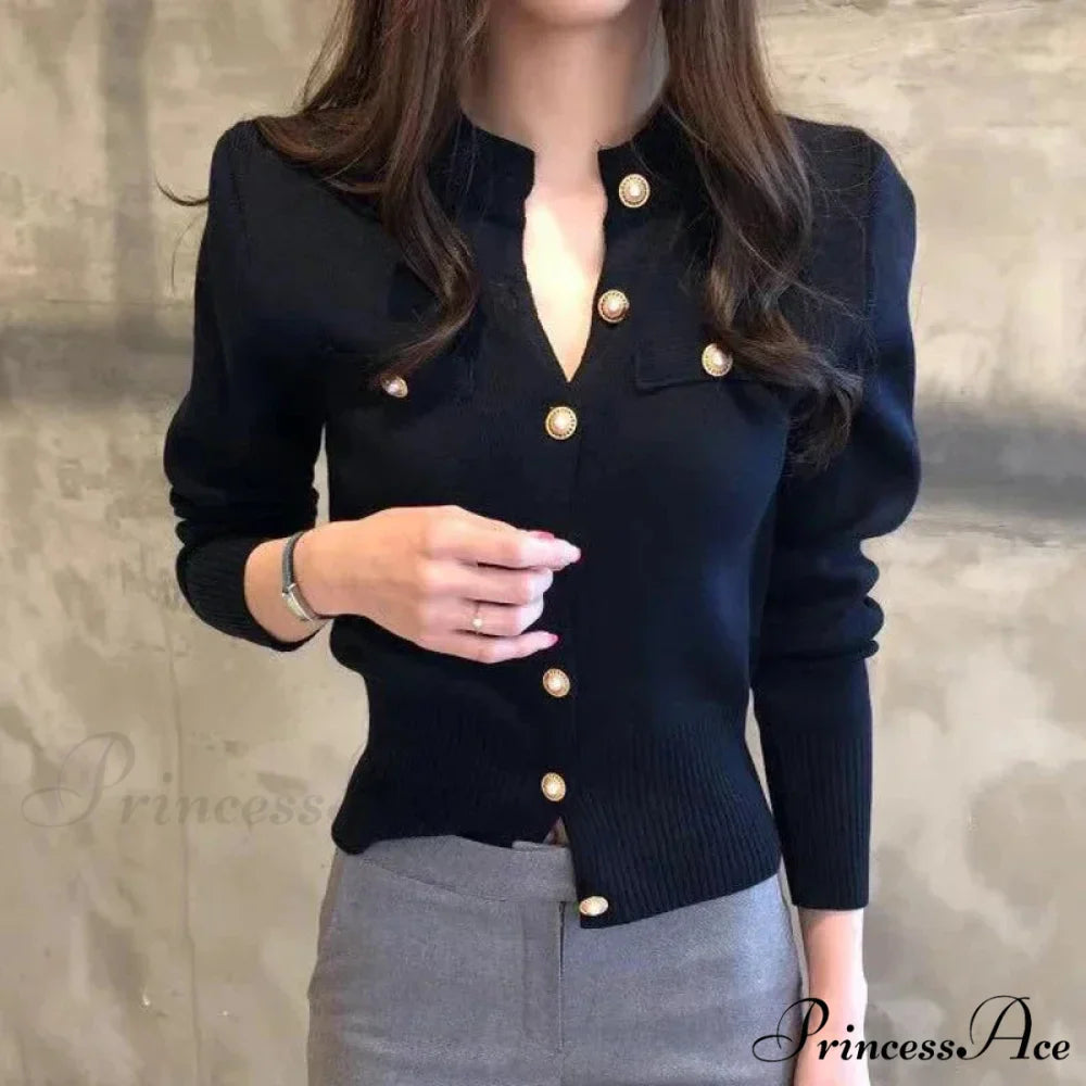 Chic Brief Retro Knitted Informal Cardigan