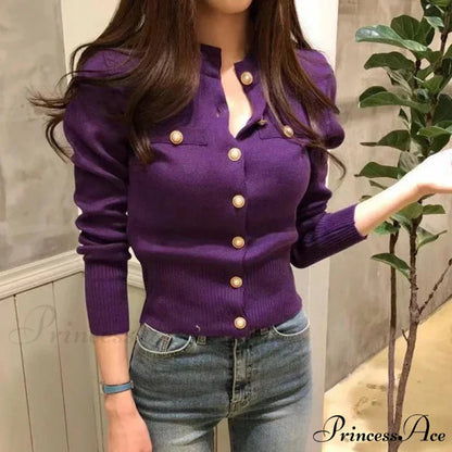Chic Brief Retro Knitted Informal Cardigan