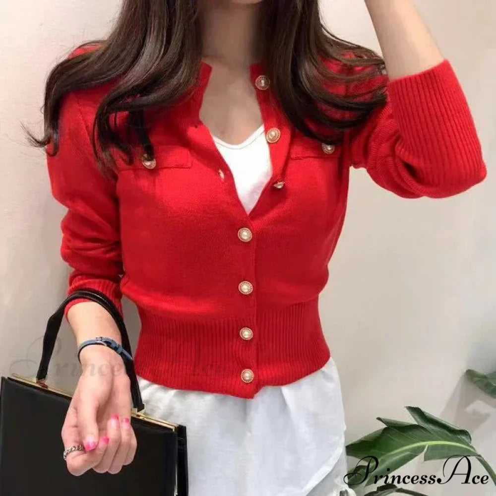Chic Brief Retro Knitted Informal Cardigan