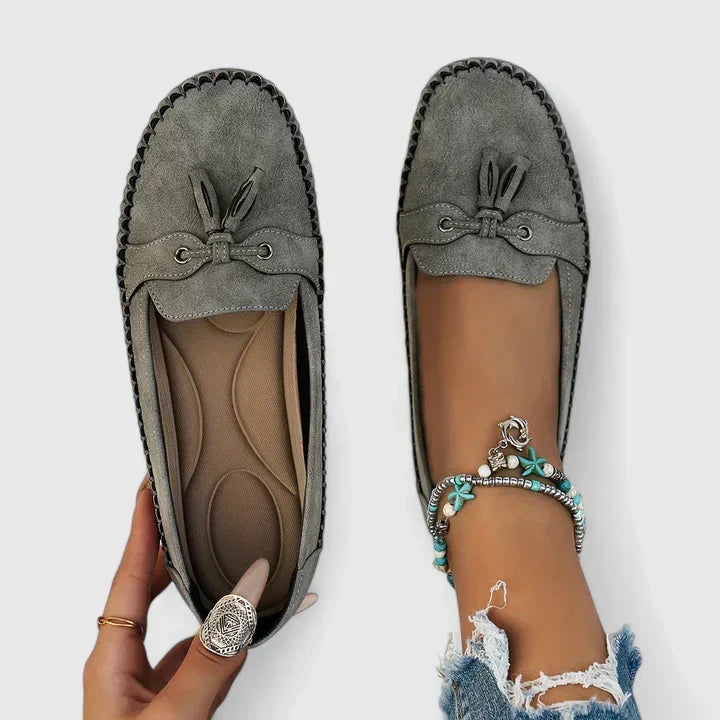 Tassel Knot Suede Moccasin Slip On Casual Loafer