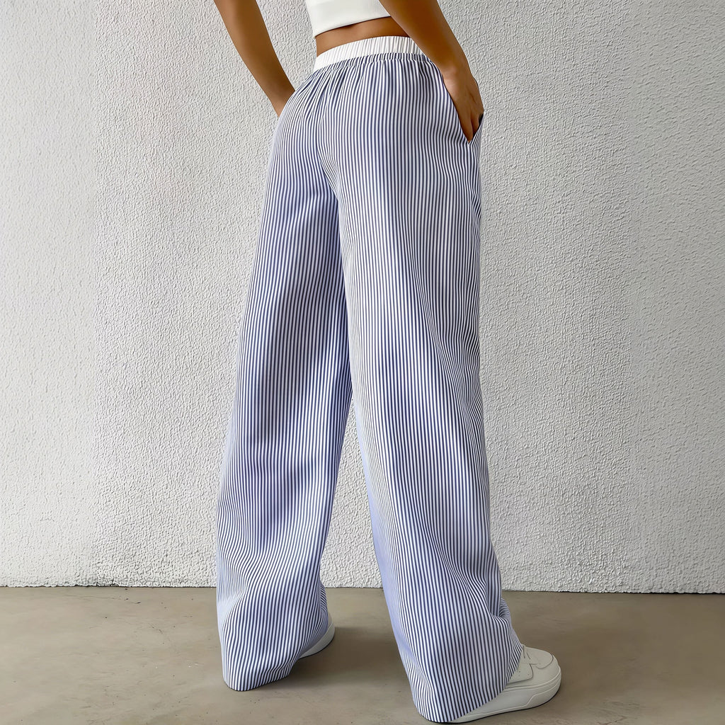 Fashion Striped Straight Casual Pants