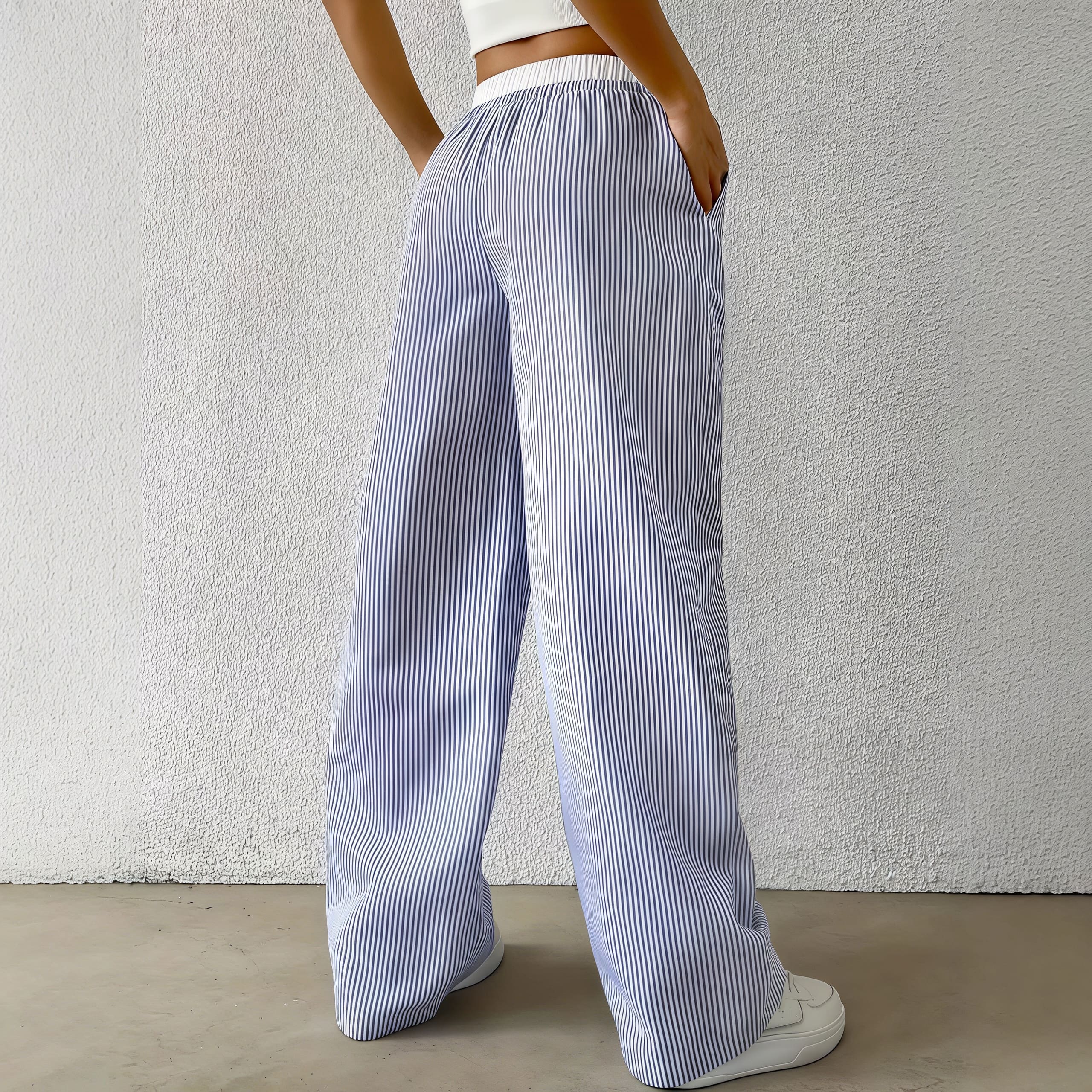 Fashion Striped Straight Casual Pants