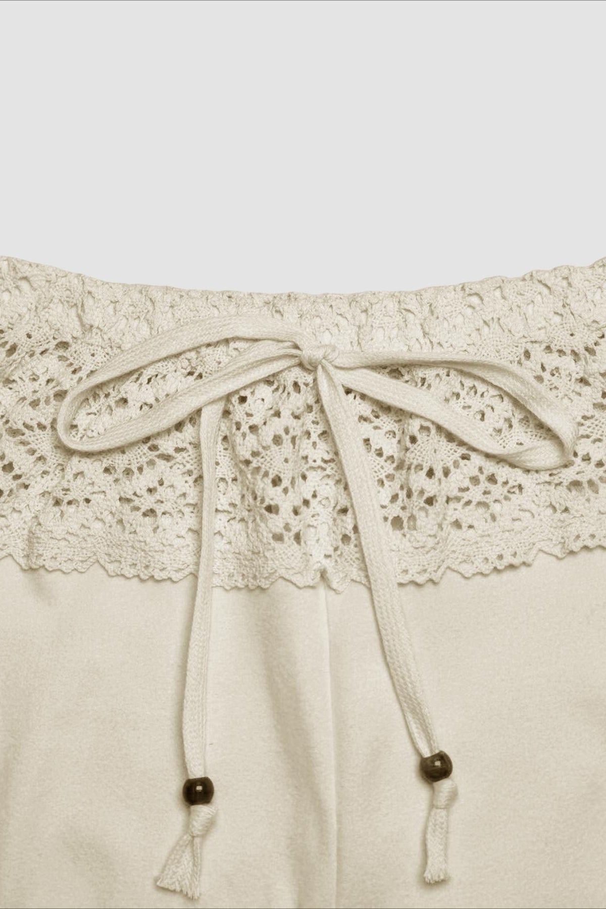Splice Lace Waist Flared Pants