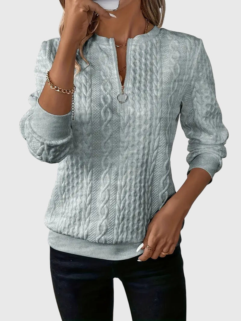 Nora | Women's Cable Knit Quarter-Zip Sweater