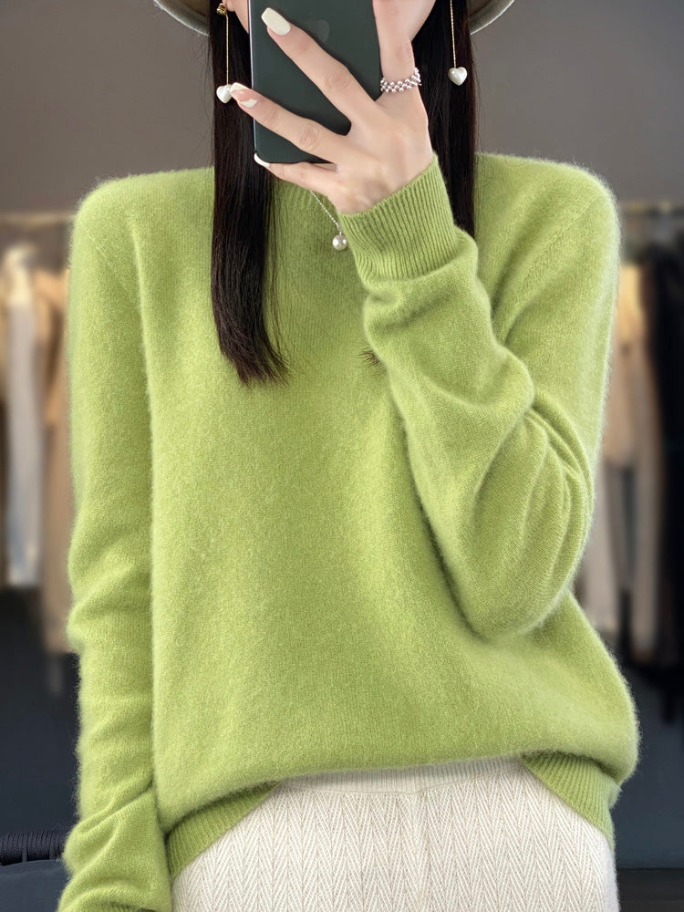 Rizalinda | Women's Crew Neck Wool Knit Sweater