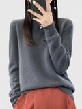 Rizalinda | Women's Crew Neck Wool Knit Sweater