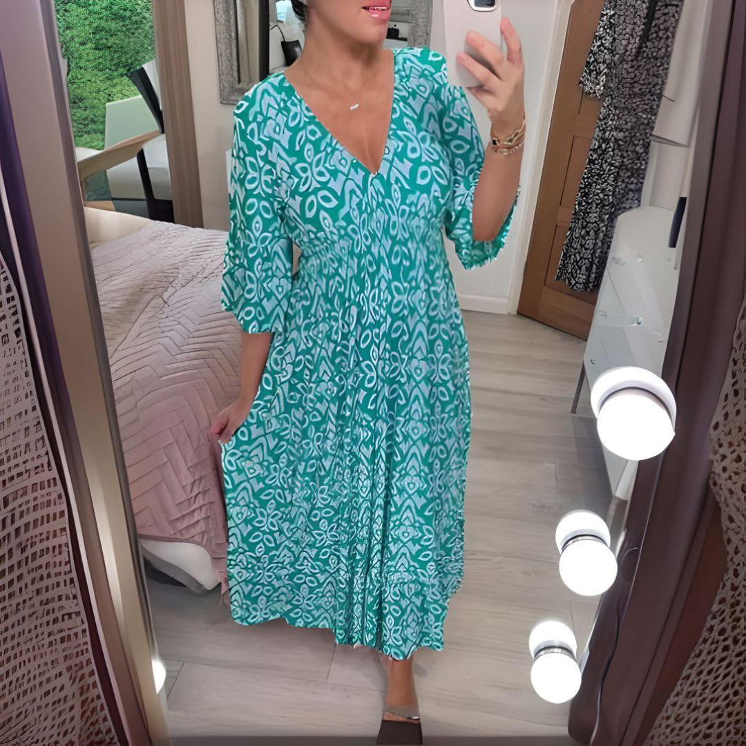 Lillia - Boho Printed Dress