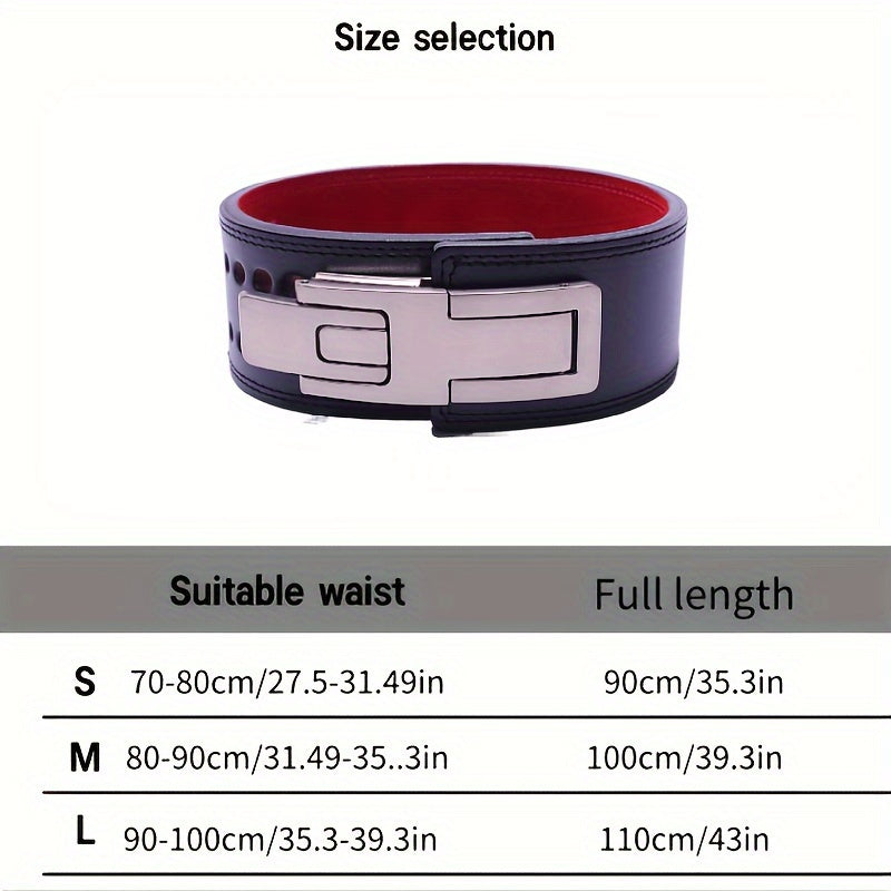 13mm Weightlifting Training Belt With Buckle, Strength Training