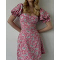 Seductive Blossom Pattern Envelop Blossom Dress