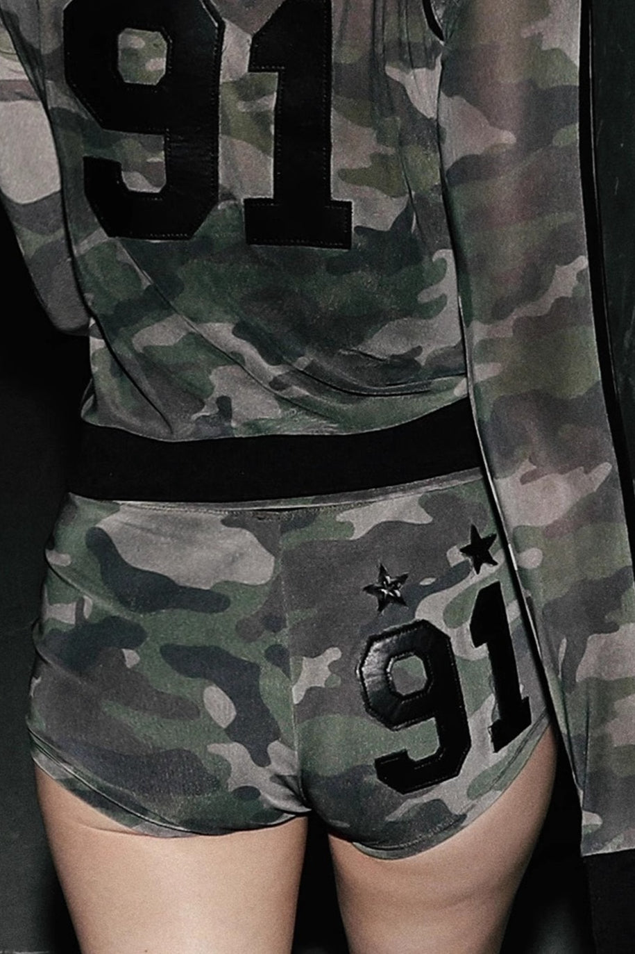 Vintage Casual Print Slim Fit Hot Shorts