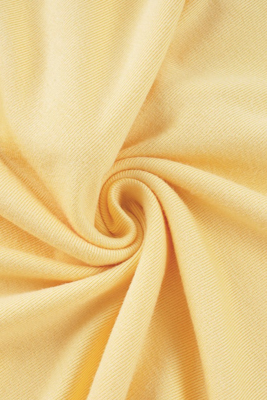 Solid Ruffle Splice V Neck Blouse