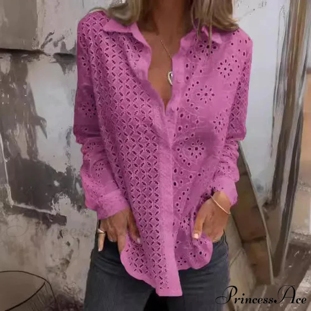 Empty Cotton Flower Stitching Extended Sleeve Boho Blouse