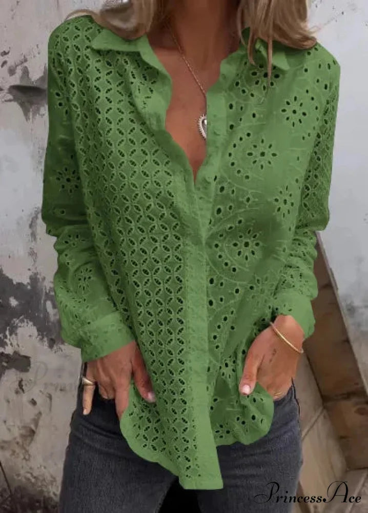 Empty Cotton Flower Stitching Extended Sleeve Boho Blouse