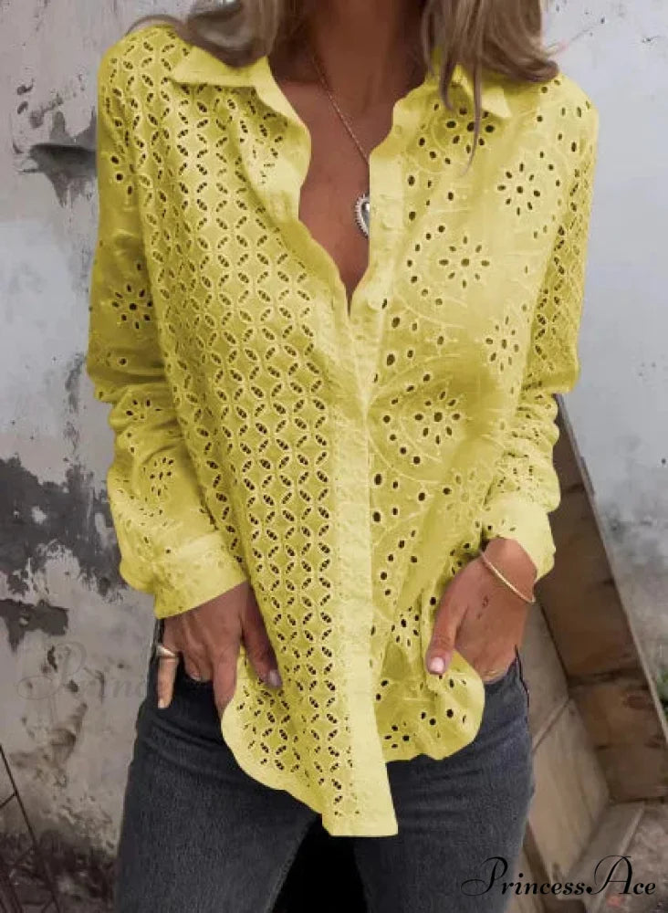 Empty Cotton Flower Stitching Extended Sleeve Boho Blouse