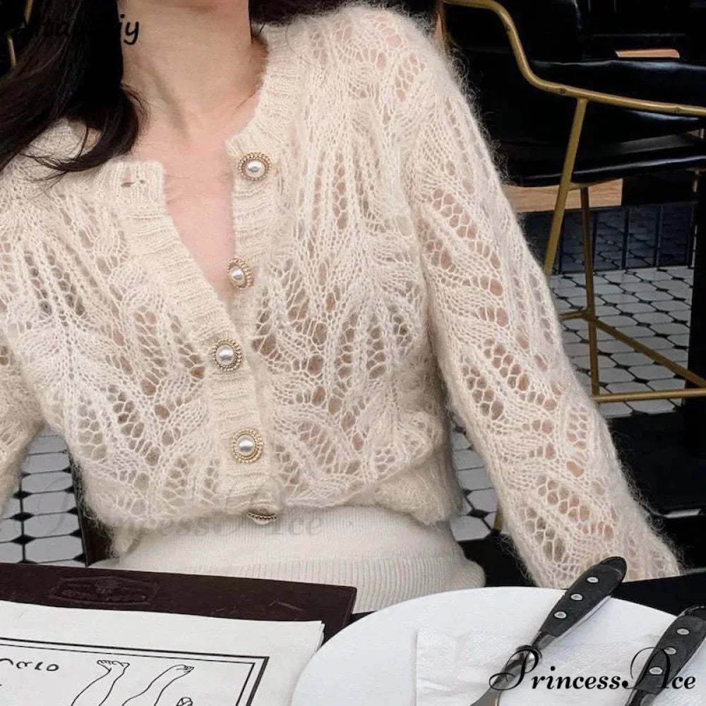Empty Out Solitary Fastened Spring Knit Cardigan